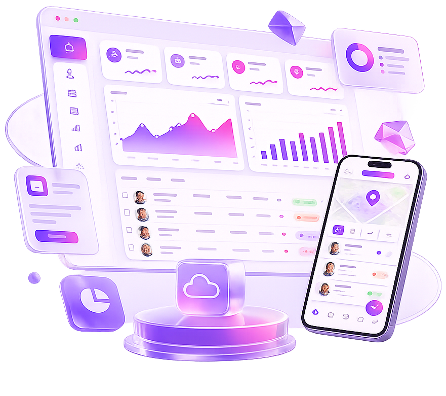 Connected operations platform: dashboard, app and tools